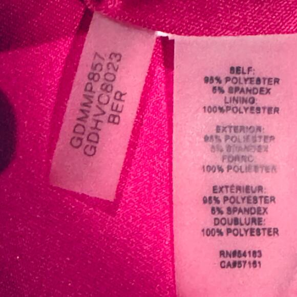 Guess Los Angeles Women’s Dress Sz 4 Bodycon Pink Vneck Lattice Cocktail Wedding - Picture 10 of 11